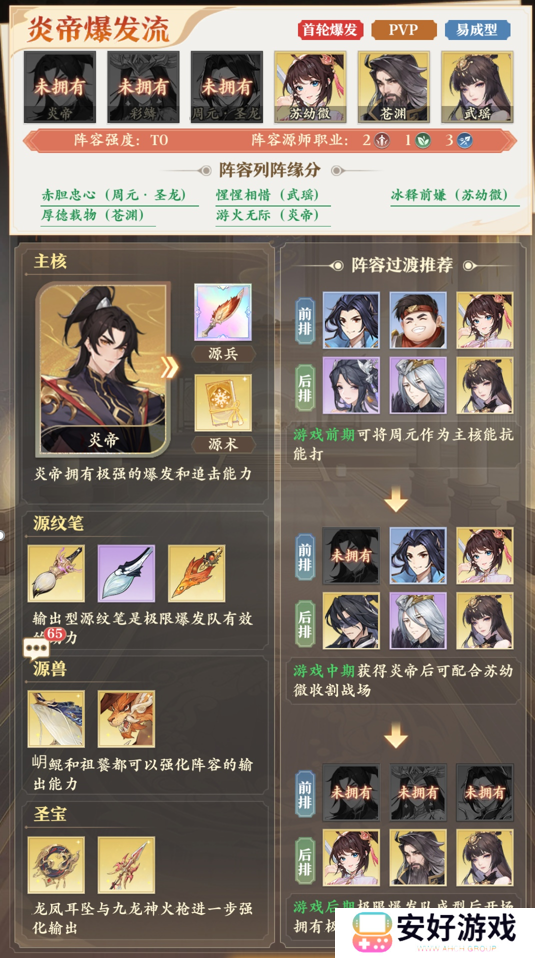 元尊PVP阵容推荐 元尊PVP怎么组队