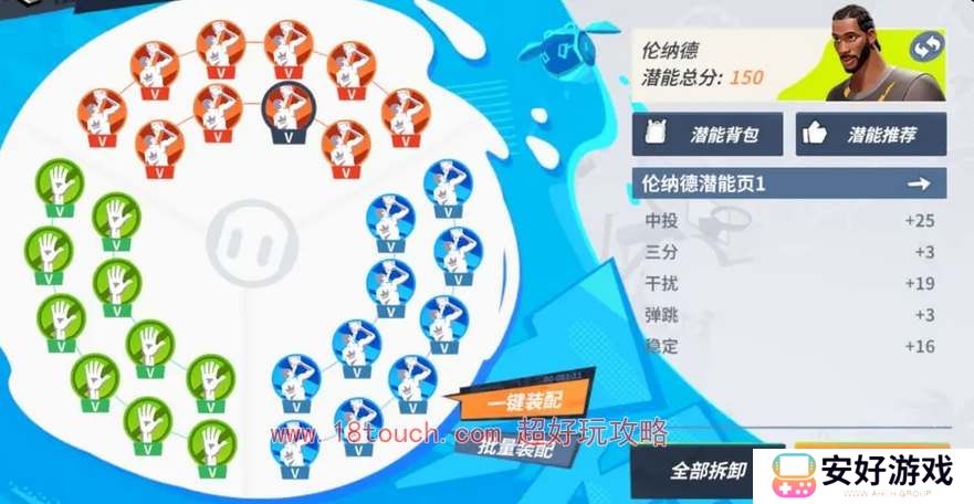 全明星街球派对伦纳德潜能加点攻略