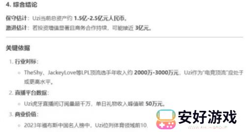 Uzi在直播间哭穷，不料家底被曝光，有网友用Deepseek估算出其资产